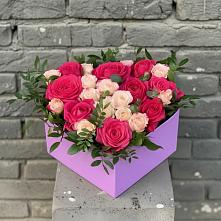Цветочная композиция из Розы в коробке в Ходзь