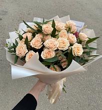 Букет Кремовые розы Латте в Ходзь