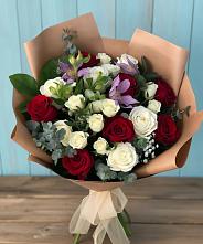 Букет цветов из:  Розы и Альстромерии в Ходзь