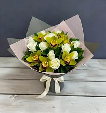 Букет цветов из:  Орхидеи и Розы в Ходзь