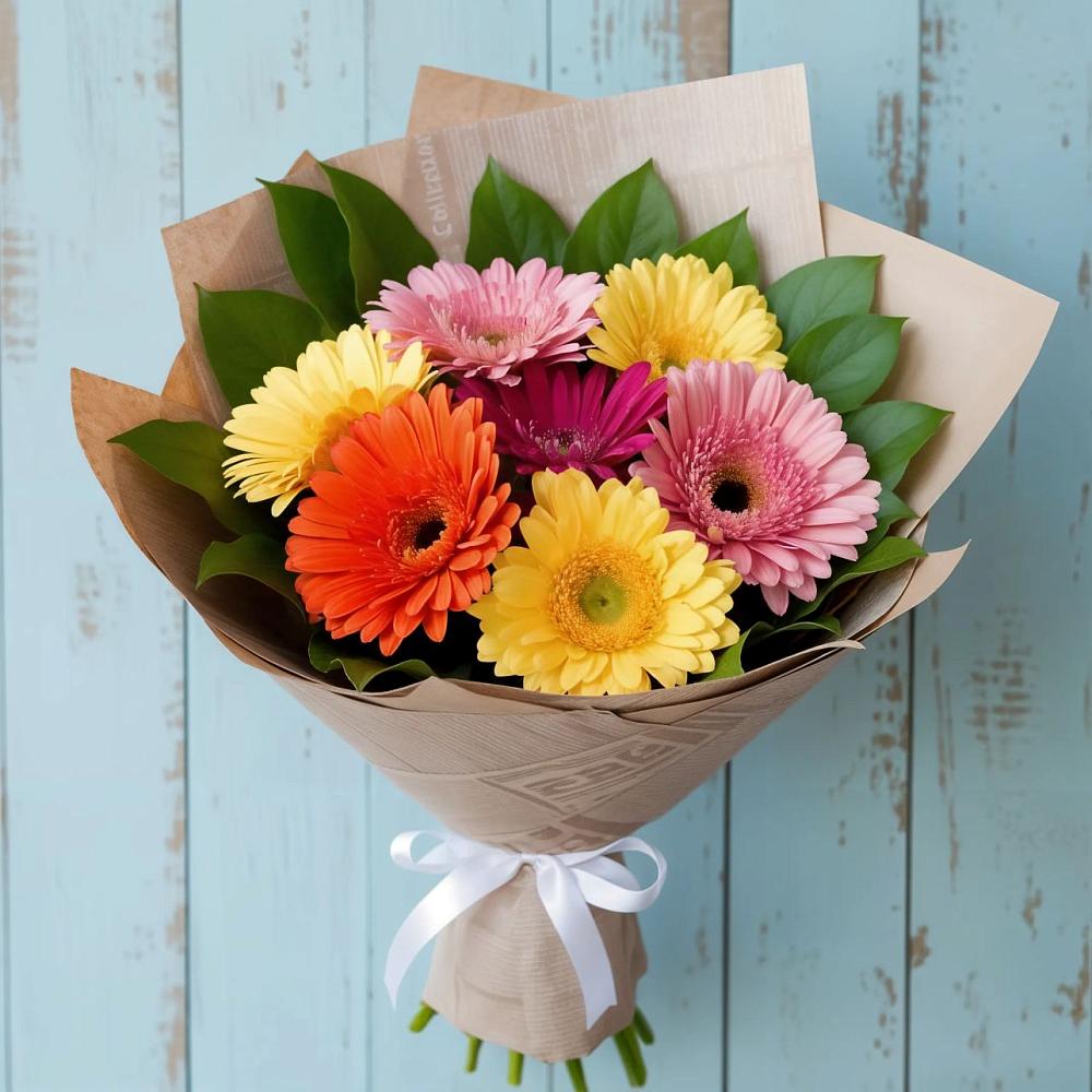 Букет цветов из: Герберы в Ходзь