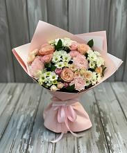 Букет цветов из:  Гвоздики, Розы и Хризантемы в Ходзь