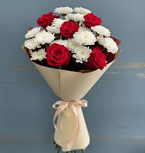 Букет цветов из:  Розы и Хризантемы #REPLACE_PRED# Ходзь
