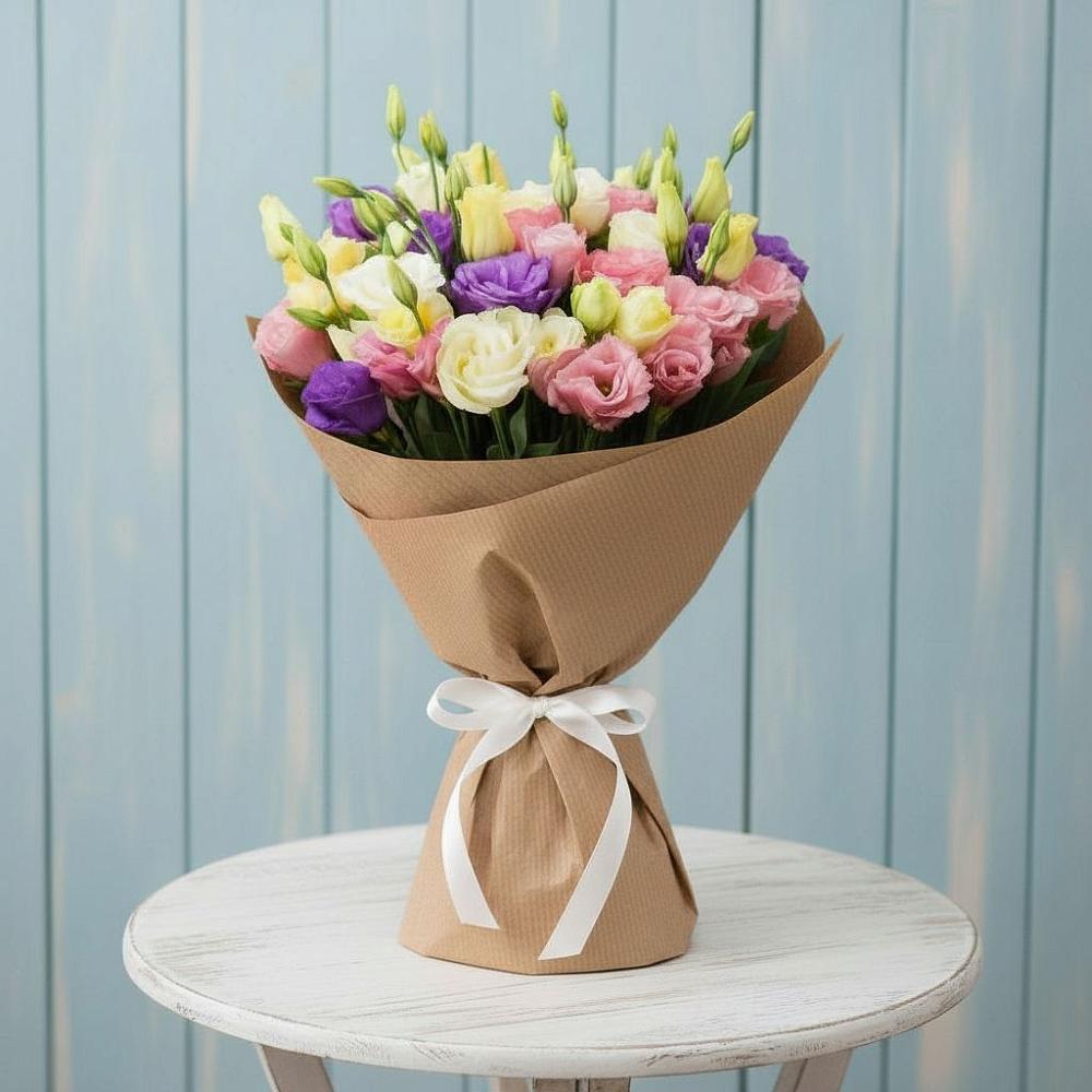 Букет цветов из: Лизиантусы в Ходзь