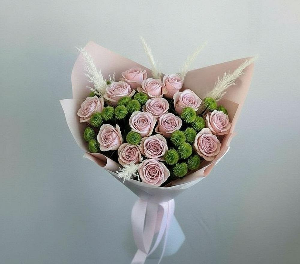 Букет цветов из: Розы и Хризантемы в Ходзь