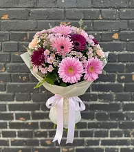 Букет цветов из:  Герберы и Хризантемы в Ходзь