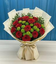 Букет цветов из:  Розы и Хризантемы #REPLACE_PRED# Ходзь