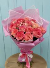 Букет 15 Розовых роз Равель в Ходзь