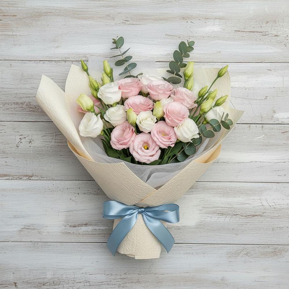 Букет цветов из: Лизиантусы в Ходзь